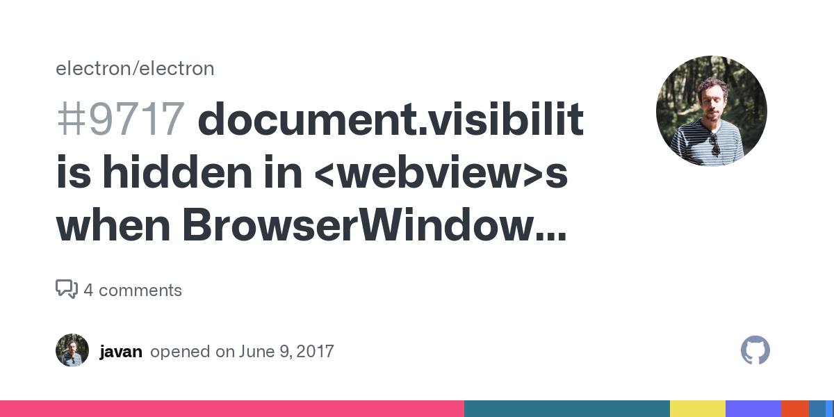 document.visibilityState is hidden in <webview>s when BrowserWindow shown on ready-to-show