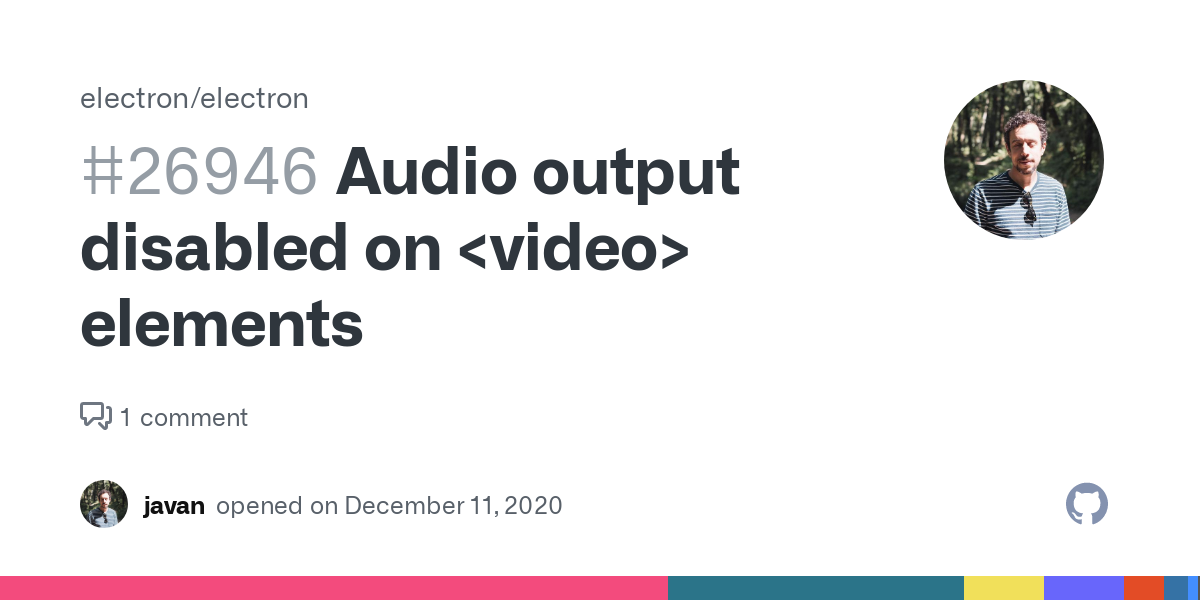 Audio output disabled on <video> elements