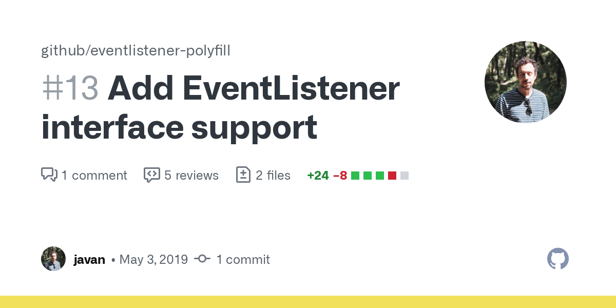 Add EventListener interface support